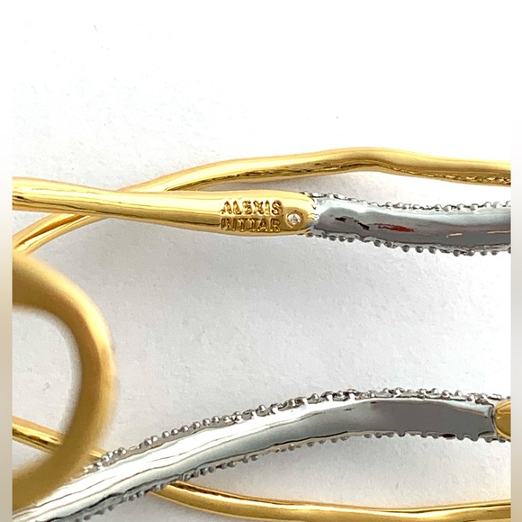 ALEXIS BITTAR • Solanales Gold Silver Crystal Cuff Bracelet - Picture 6 of 16